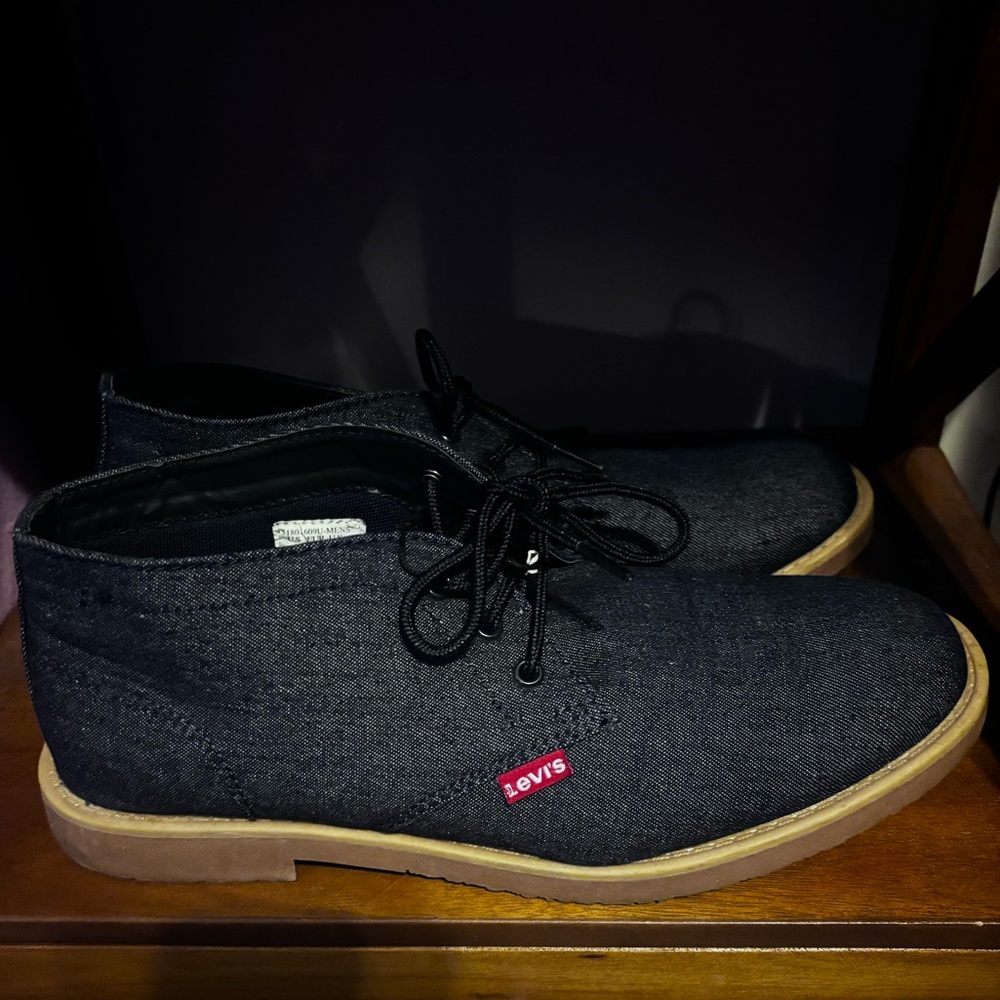 Men’s Levi's Blue Denim Fabric Chukka Lace Up Boots